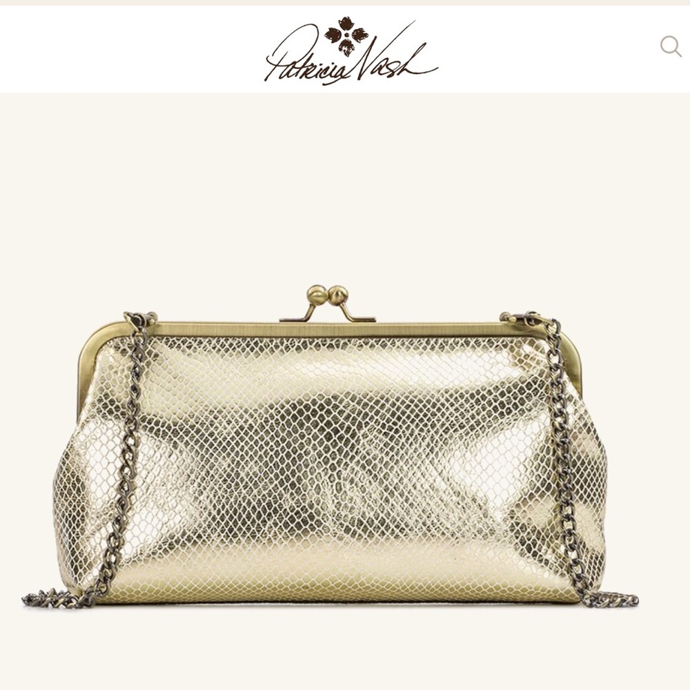 Super Cute Gold Clutch Purse by Patricia Nash